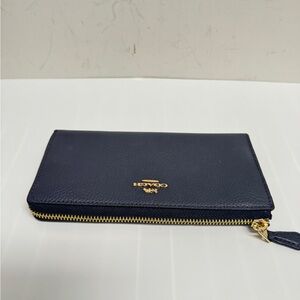 Coach Midnight Blue Leather Clutch